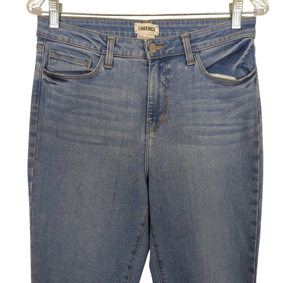 L'agence‎ women's Margot High Rise Cropped Skinny Light blue Jeans size 29 - Picture 4 of 13